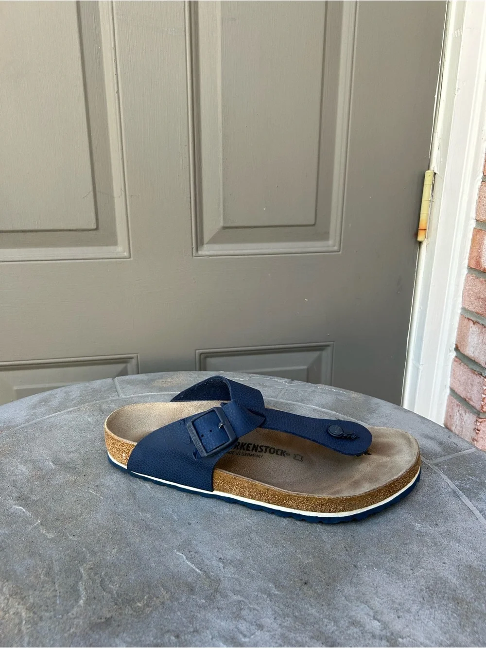 Birken Stock Men Blue Thong Sandals (READ DESCRIPTION)